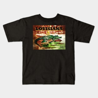 Louisiana alligator Kids T-Shirt